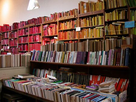 Books sorted by color