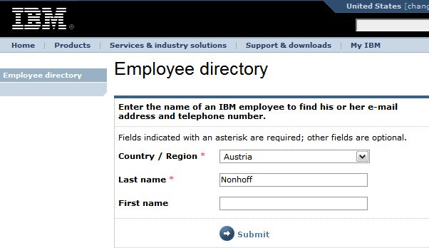 IBM Employee Directory