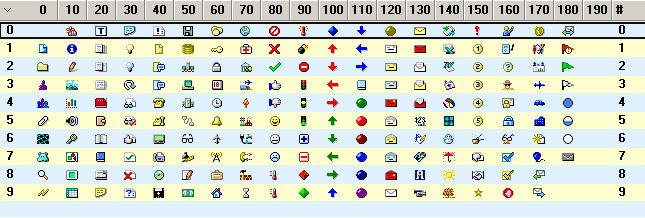 Table of column icons - OLD