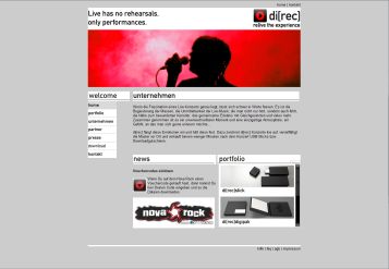 Screenshot direc Homepage
