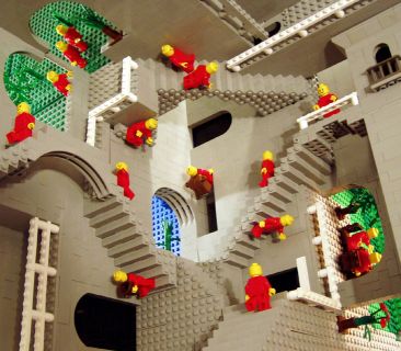Escher's Relativity in LEGO