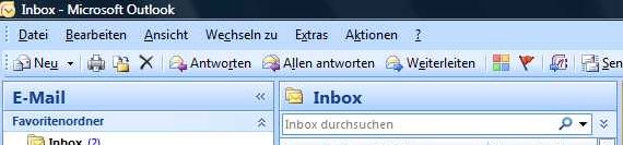 Outlook - Kein Ribbon